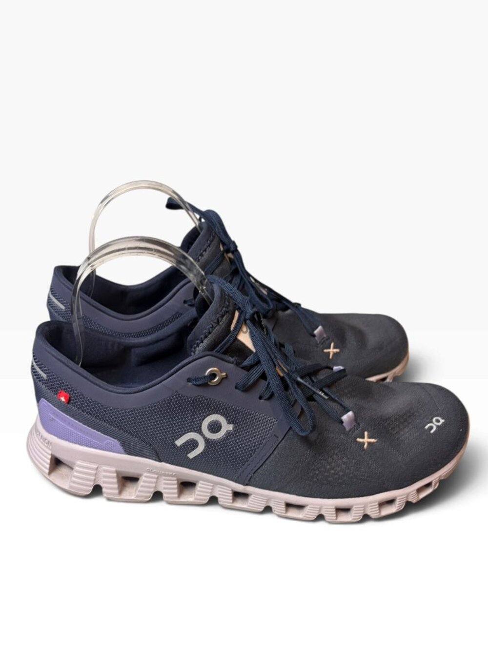 On Cloud Shoes Women's 9.5 X3 Running Tennis Sneakers Iron Purple Lace Up Active